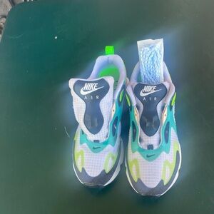Nike Kids Sneakers - Blue, Green, and Black